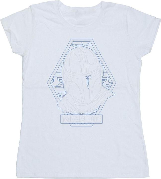 Produktbild Star Wars The Mandalorian Outline Helm Diamond TShirt (XXL)
