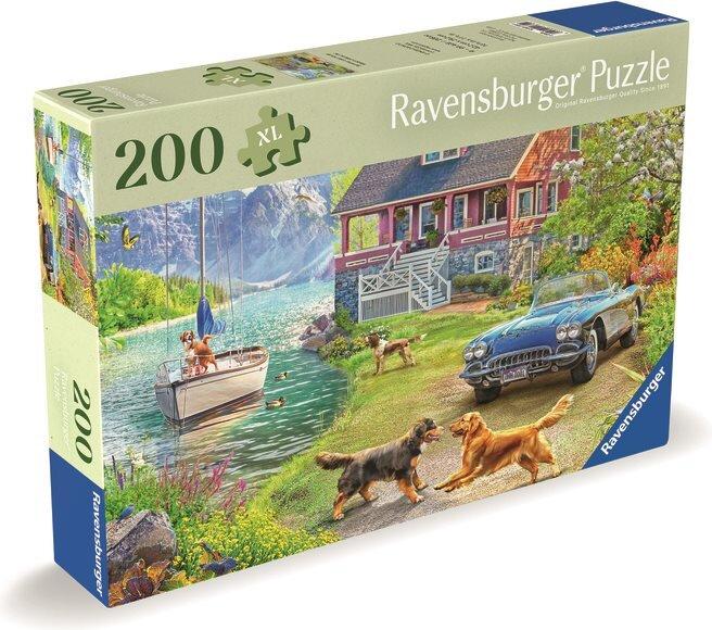 Image du produit Ravensburger Puzzle 12001370 - Maison d'été au bord du lac - Puzzle pour personnes âgées et seniors, avec 200 (200 pièces)