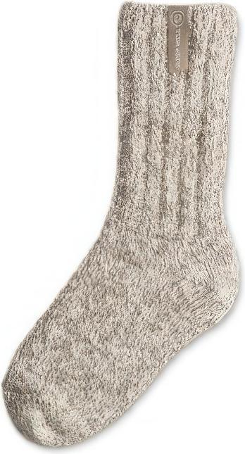 Immagine prodotto Soxs Calzini da donna e da uomo in lana beige Sleep Well, Taupe Label, calze da letto, calze da polpaccio (Confezione singola, 38 - 41)