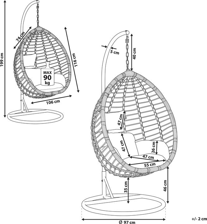 Image du produit Beliani Tollo (90 kg)
