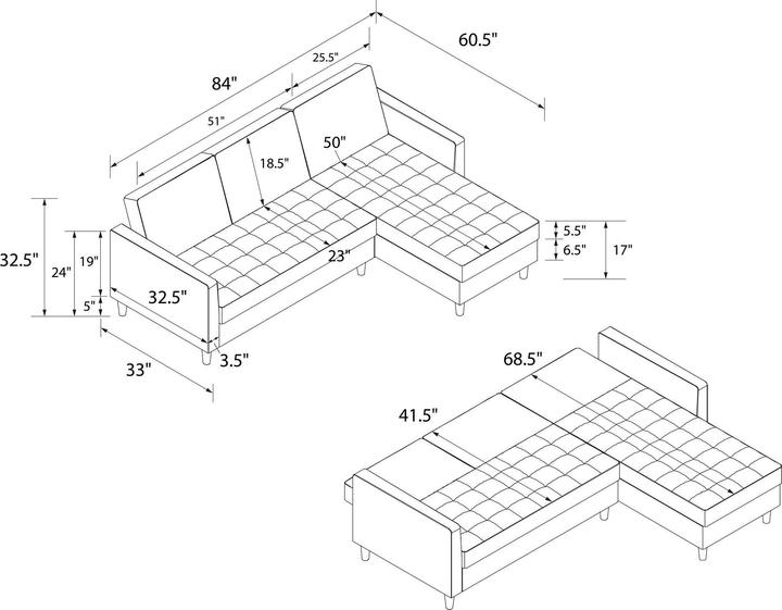 Actual product image Dorel Home Presley (Corner sofa)