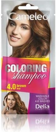 Delia Cosmetics Cameleo Braunes Färbeshampoo Schnell und einfach Farbe erfrischend waschbar Färbung Tone In Tone (4.0 Brown)
