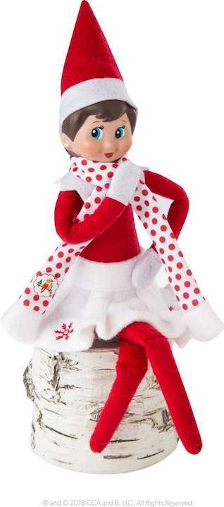 Actual product image Elf on the Shelf Girl with book, German version