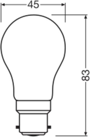 Actual product image Osram LED Superstar Classic P 40 Filament DIM 3.4W 827 Frosted B22d (B22d, 470 lm, 6 x)