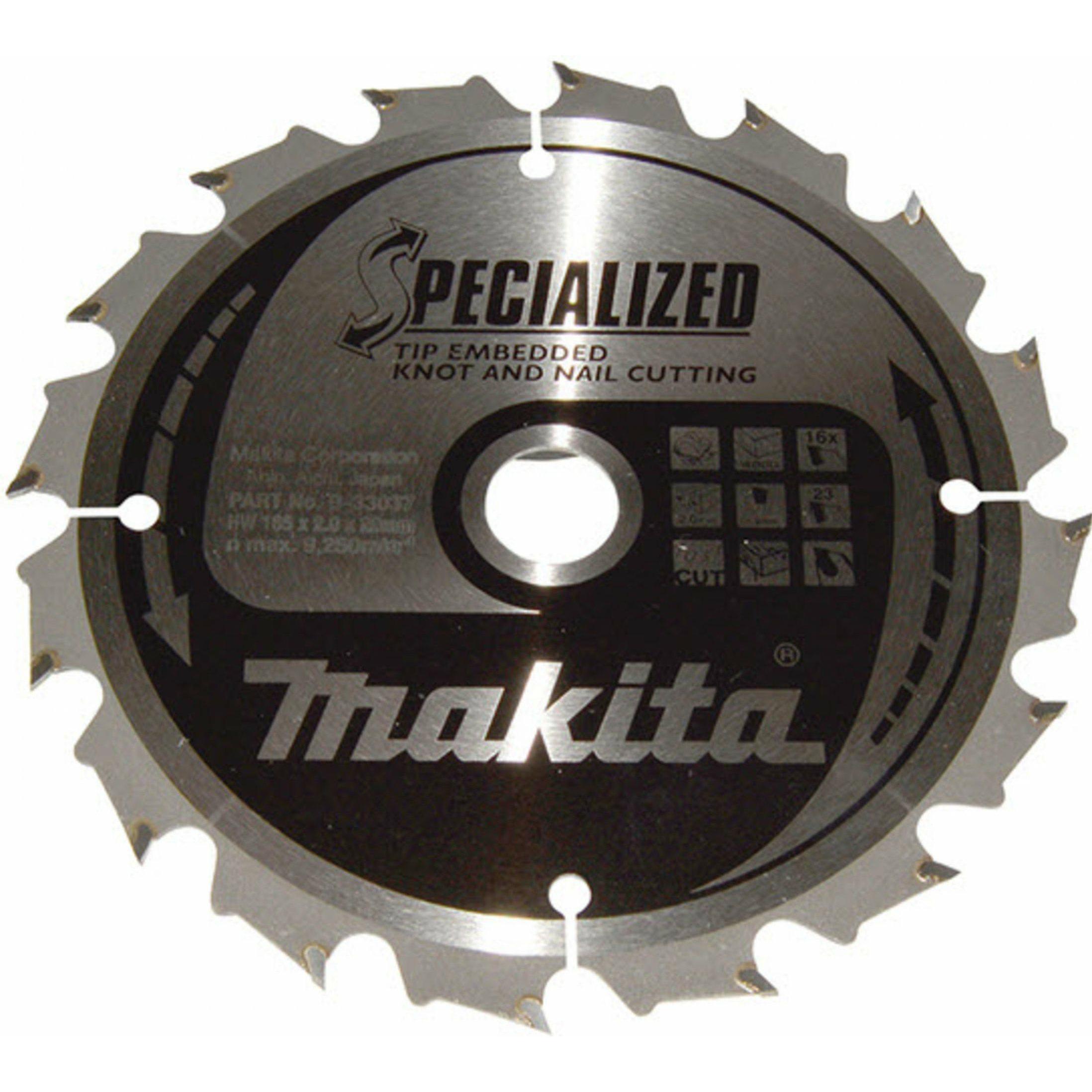 Makita, Sägeblatt, SPECIALIZED Sägeb.165x20x16Z