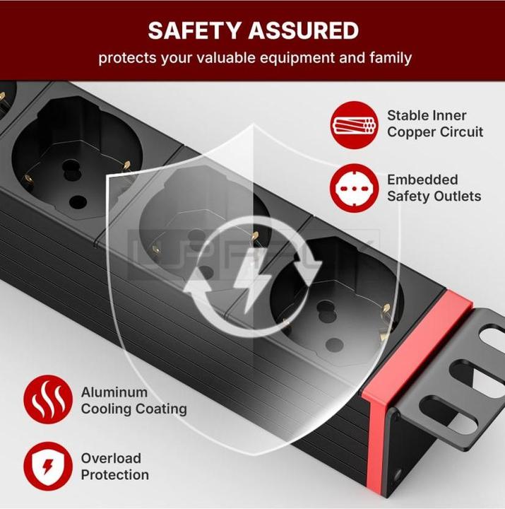 Actual product image Wp WPN-PDU-G02-12 extensions and extension cords 2 m 12 socket(s) AC Black