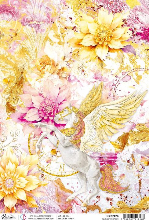 Ciao Bella Motiv-Strohseide "Ethereal - Pegasus", DIN A4 (28 g/m², 1x)