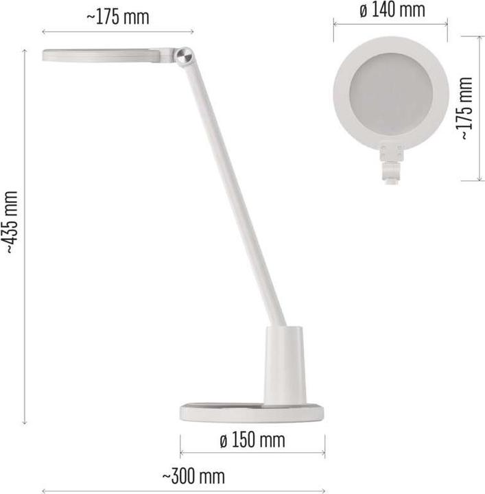 Produktbild Emos LED Schreibtischlampe WESLEY, weiss (700 lm)
