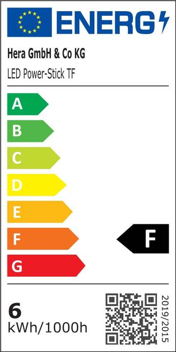 Etichetta energetica Hera 20202640213 LED Power-Stick TF 300mm 36 nw 2,5m (Bianco neutro, 30 cm, Interno)