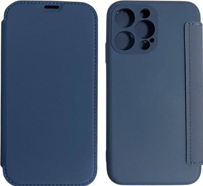 Image du produit mobileup Étui à clapet en cuir pour iPhone 12 mini - Bleu foncé (Apple iPhone 12 mini)