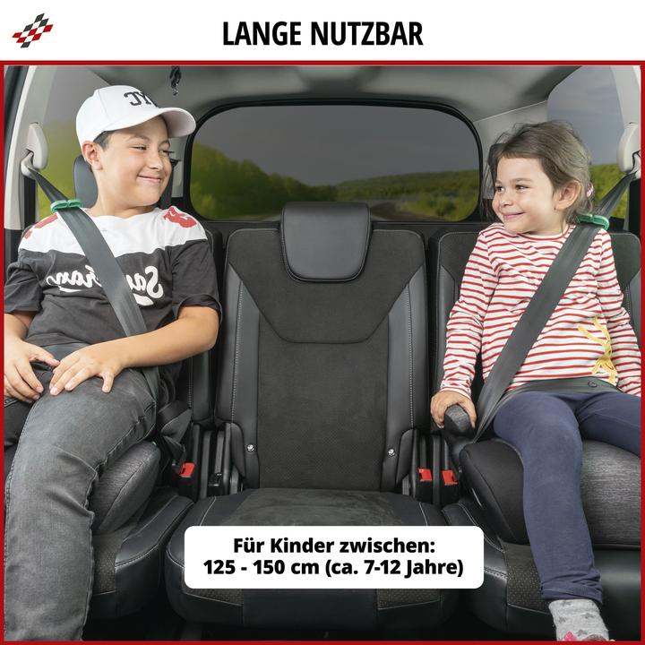Actual product image Walser Raffi child booster seat, booster seat car ECE R 129 approved black/grey (Booster seat, ECE R129/i-Size Standard)