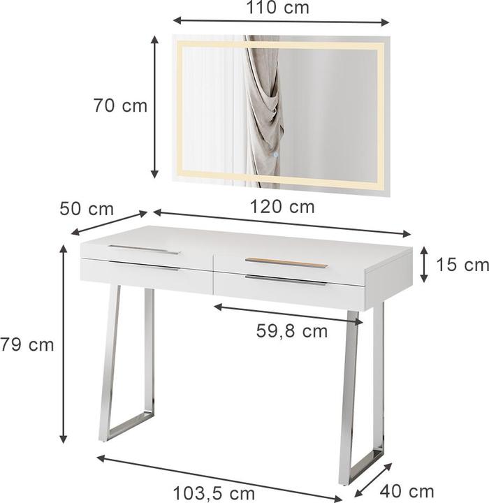 Image du produit Vicco Alexa (120 x 50 x 79 cm)
