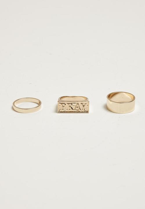 Immagine prodotto Mister Tee Set di anelli Pray (57)