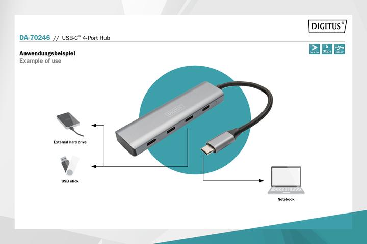 Image du produit Digitus DA-70246 (USB-C, 4 ports)