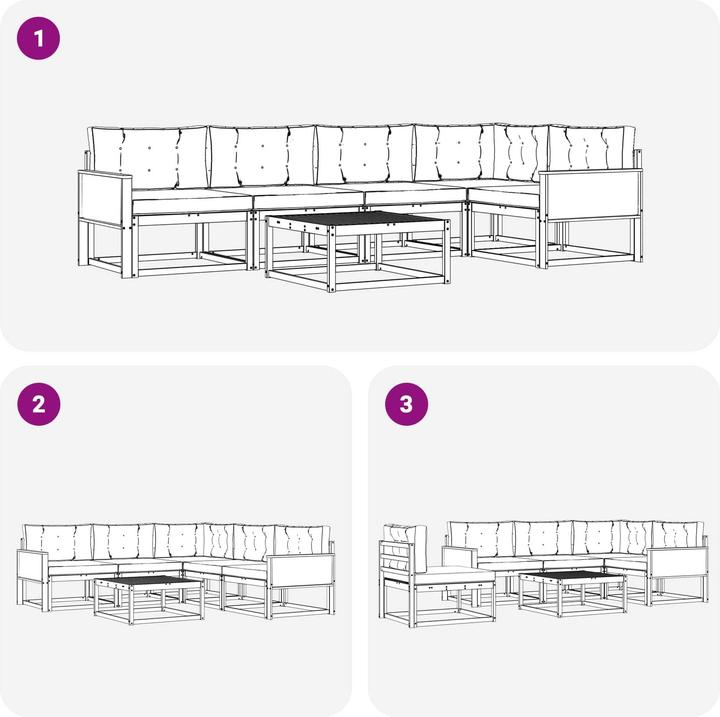 Produktbild vidaXL Gartenmöbel Set