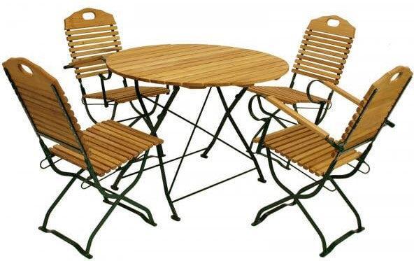 Image du produit Degamo Kurgarten - Garniture groupe de sièges BAD TÖLZ 5 pièces pliable (100 cm)
