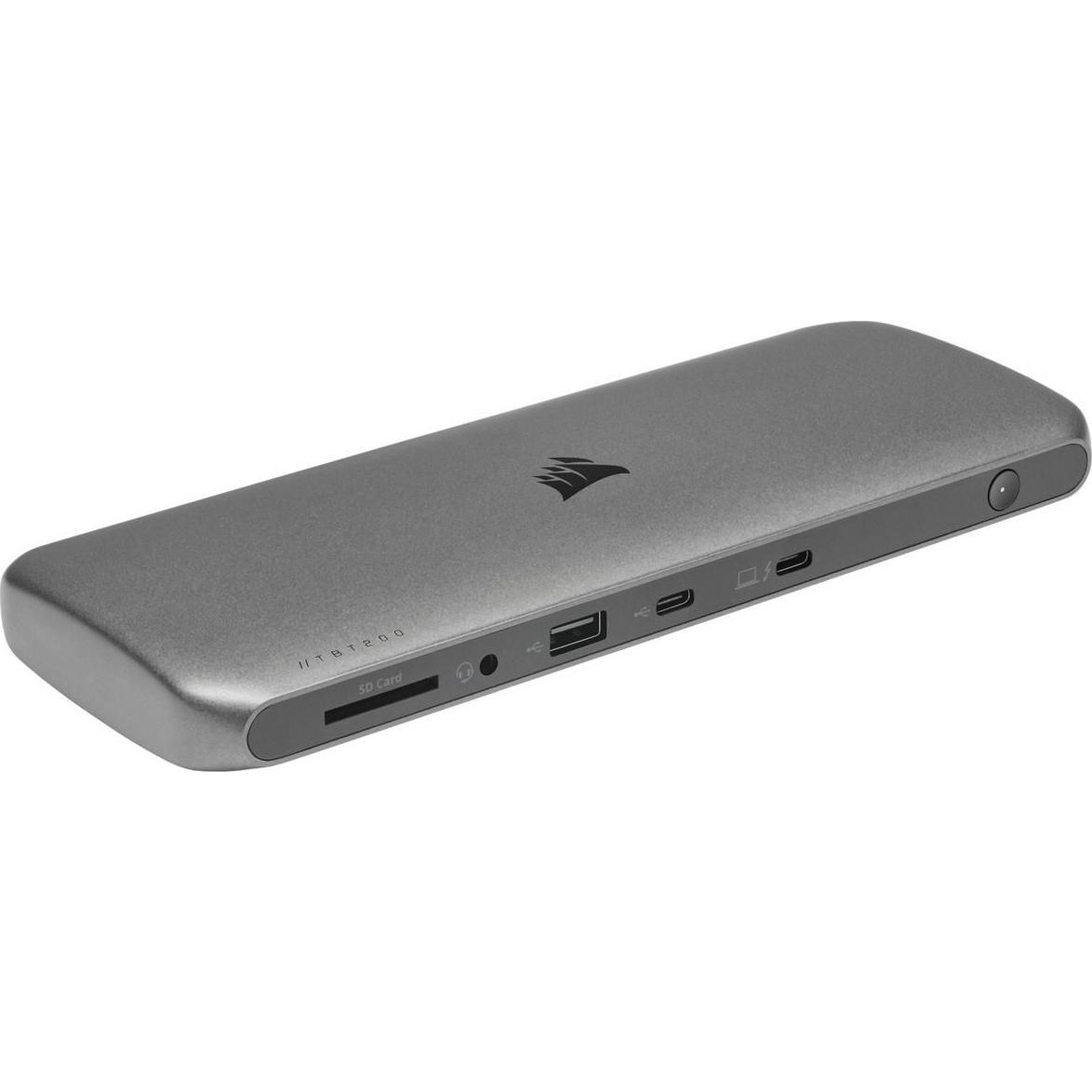 Corsair TBT200 EU Version (Thunderbolt, 10 Ports), Dockingstation + USB Hub, Silber