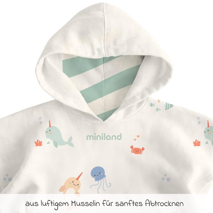 Image du produit Miniland Badeponcho & Bademäntel Badeponcho aus Musselin 50 x 55 cm - Oce