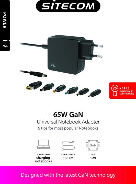 Image du produit Sitecom 65W Universal Notebook Adapter (65 W)