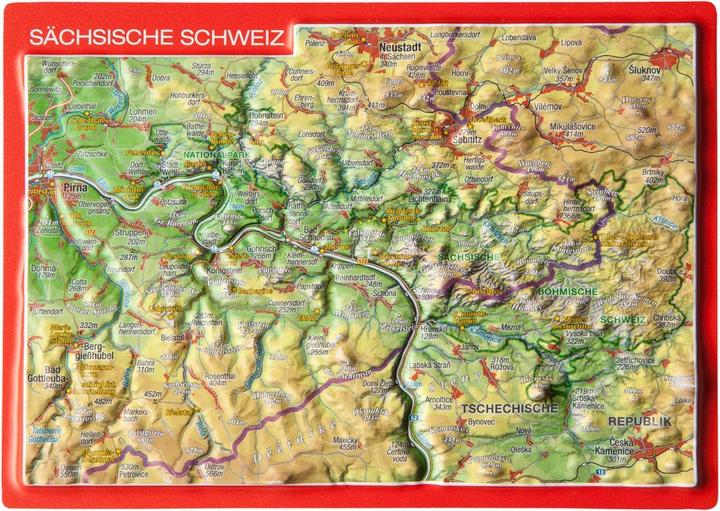 Produktbild 3D Reliefpostkarte Sächsische Schweiz