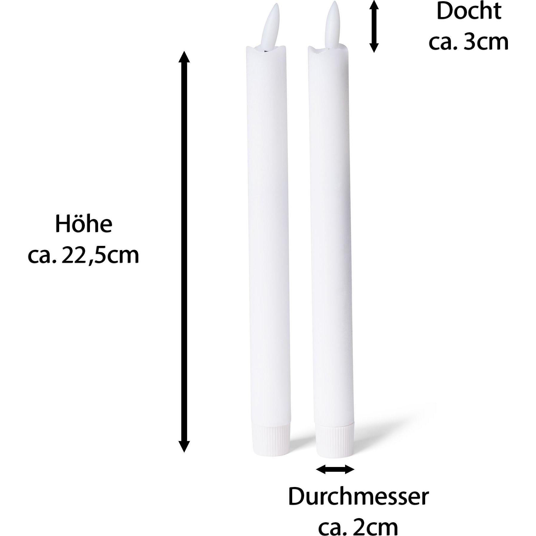 Thumbnail - Novaliv, LED Kerzen, Weisse LED Stabkerze mit Timerfunktion 6er Set - Stabkerze LED bewegliche Flamme Timer - 20cm Höhe ...