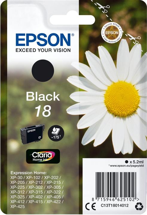 Produktbild Epson Claria Home Ink Black 18 (BK)