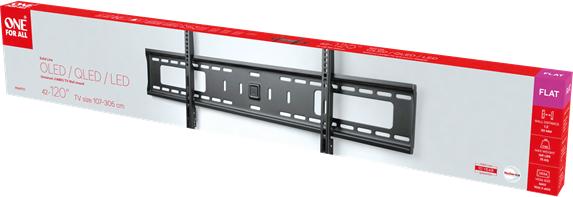 Image du produit One for All TV Wandhalterung 120 Solid FLAT XL WM 4910 Zubehör TFT/LCD-TV (Mur, 75 kg, 42" - 120")