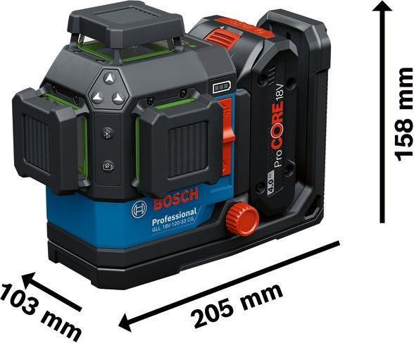 Actual product image Bosch Professional GLL 18V-120-33 CG (Cross line laser)