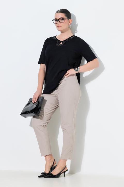 Image du produit Ulla Popken Pantalon 7/8 jambe étroite, taille élastique (60)