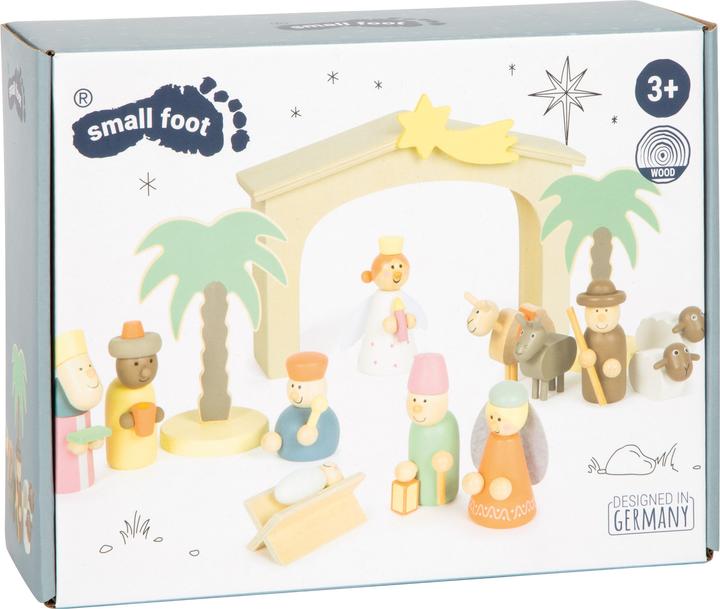 Produktbild small foot Spielset Holzkrippe Weihnachtsgeschichte