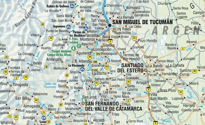 Actual product image Argentina / Argentinien 1 : 3 800 000. road map