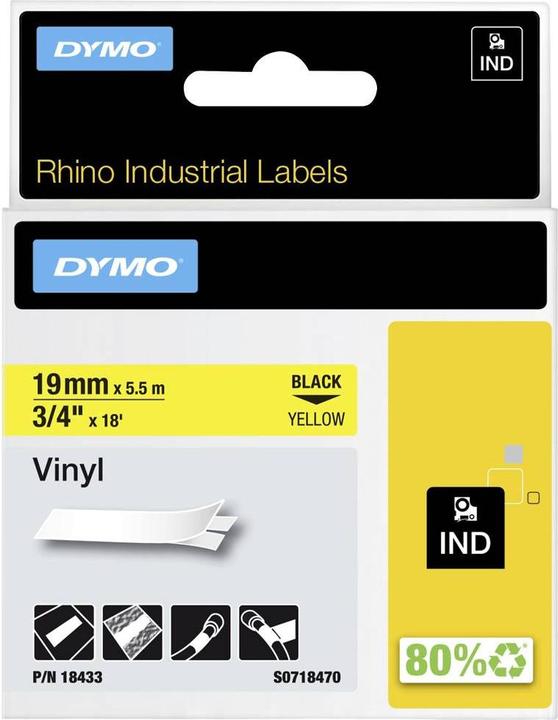 Actual product image Dymo Rhino 18433 Schriftband-Kassette