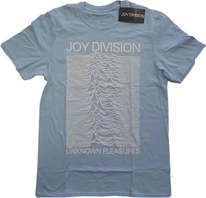 Joy Division Unknown Pleasures White On Blue