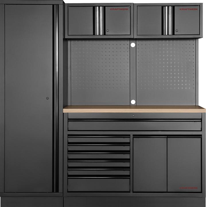 MOBILIO BLK Kombi breit Lochwand Buche (196 cm, 200 cm)