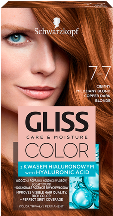 Actual product image Schwarzkopf Gliss Colour (7-7 Dark Copper)