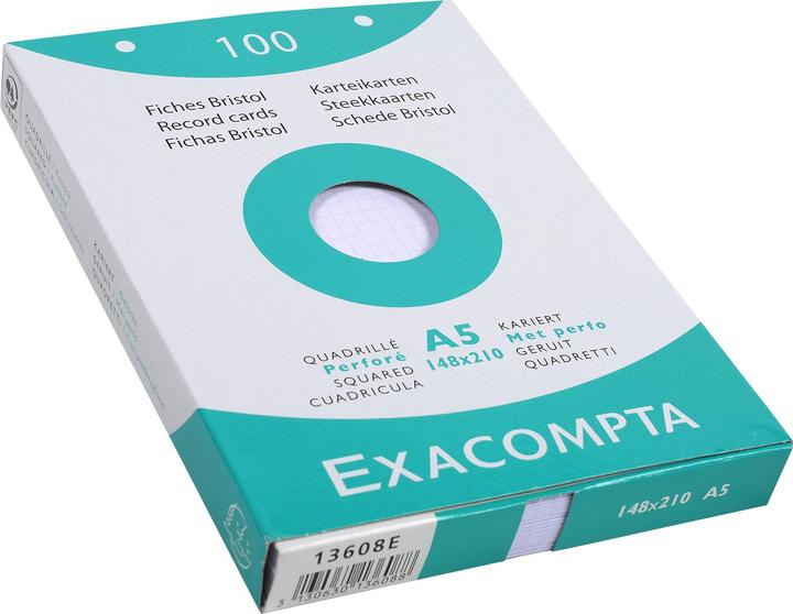 Actual product image Exacompta Index cards (A5, 205 g/m², 100 x)