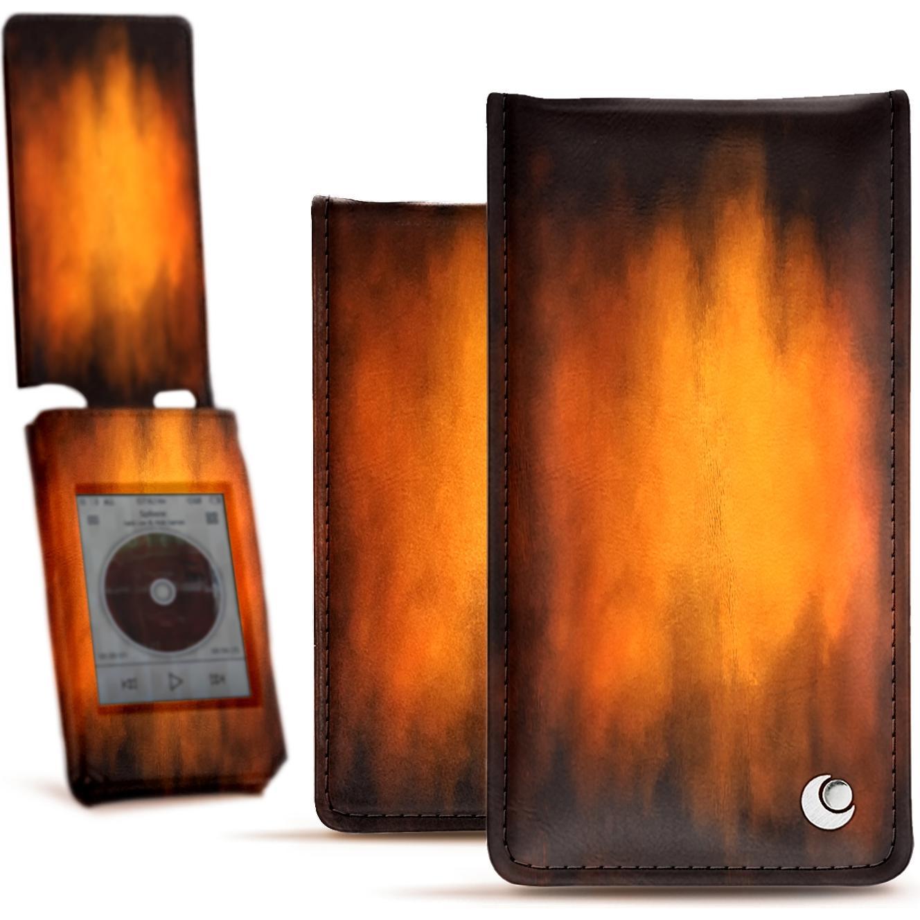 Noreve Cover in pelle verticale, Cover + Custodia MP3, Arancia