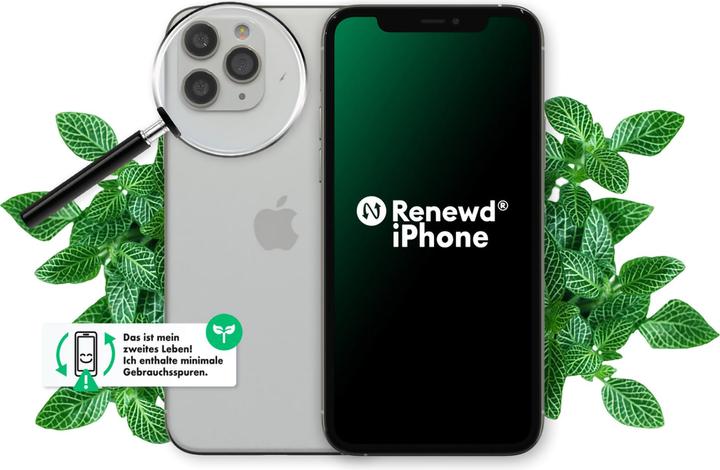 Produktbild Renewd iPhone 11 Pro (64 GB, Silber, 5.80", 12 Mpx, Dual SIM, A / Wie neu)