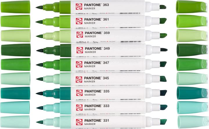 Image du produit Talens Pantone Marker 9x Set Green, Strichstärke: Keine Angabe (9x)