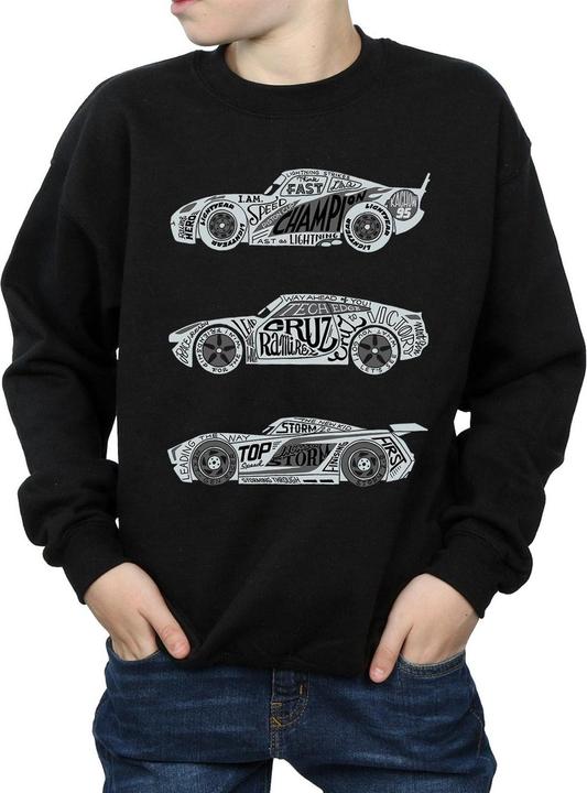Immagine prodotto Disney Cars Text Racers Felpa Ragazzi (140, 146)