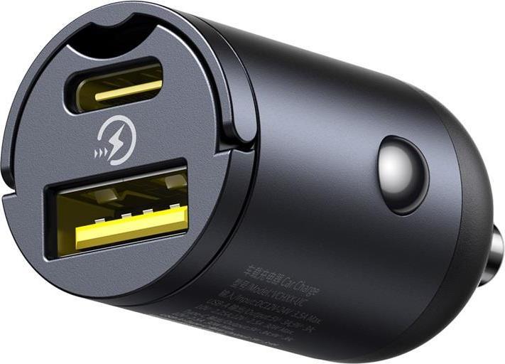 Actual product image Baseus Tiny Star Mini Car Charger (U+C) 30W Cosmic Black