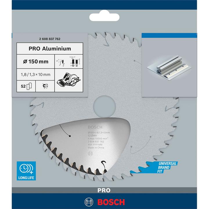 Image du produit Bosch Professional Zubehör Lame de scie circulaire PRO Aluminium cordless, 150 x 1,8 x 10 mm