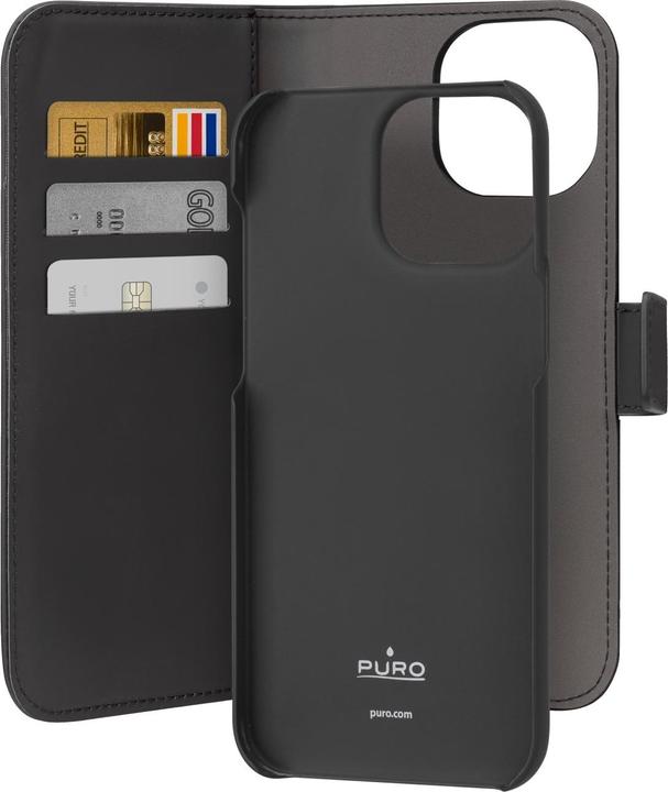Image du produit Puro Eco-cuir Portefeuille iPhone 15 Pro noir (Apple iPhone 15 Pro)