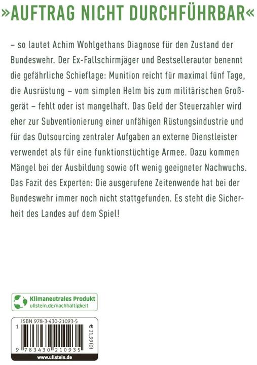 Actual product image Blackbox Bundeswehr (German, Achim Wohlgethan, Martin Woodpecker, 2023)