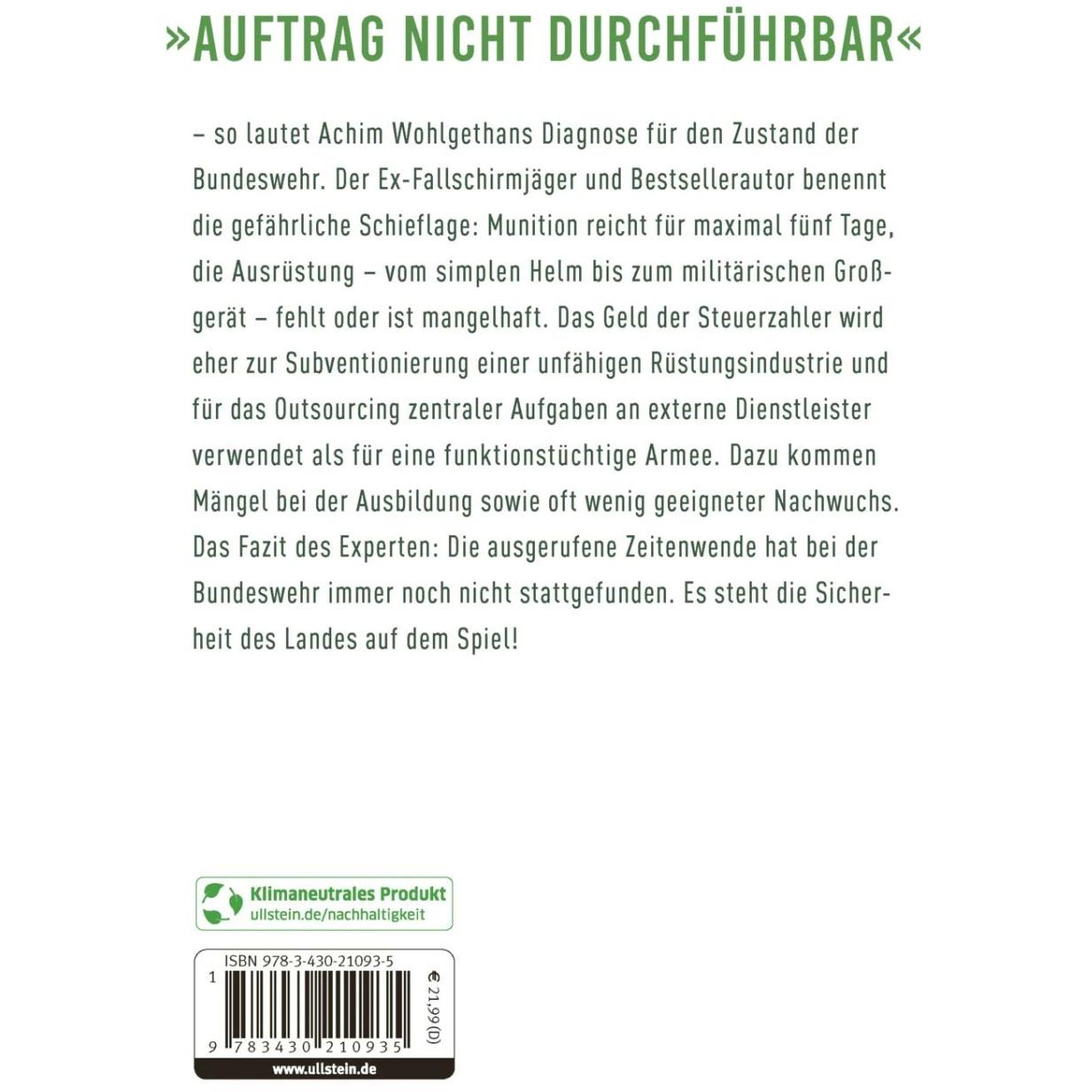 Thumbnail - Blackbox Bundeswehr, Sachbücher von Martin Specht, Achim Wohlgethan