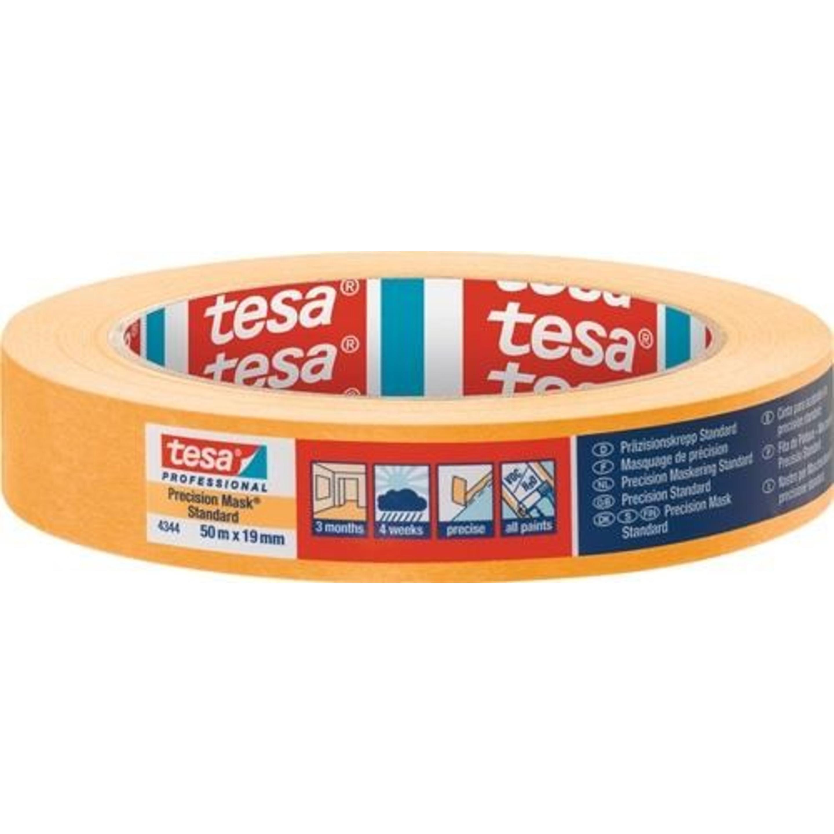 tesa, Klebeband, Präzisionkrepp Standard 50m:19mm (19 mm)