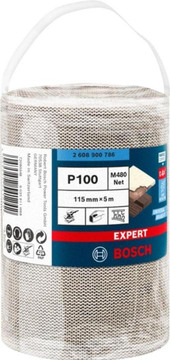 Image du produit Bosch Professional Zubehör Rouleau abrasif Expert M480, 115 mm, 5 m, G 100 (100)