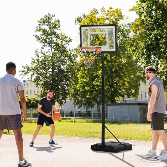 Actual product image Swisshandel24 Basketball stand with wheels rollable 260-310 cm height-adjustable basketball hoop with stand