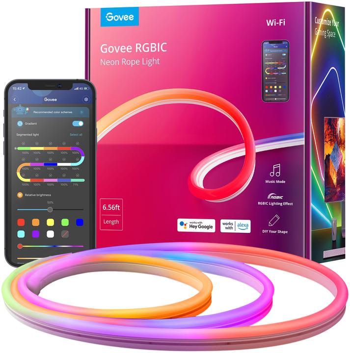 Govee Luce al neon RGBIC (RGBIC, 200 cm, Interno)
