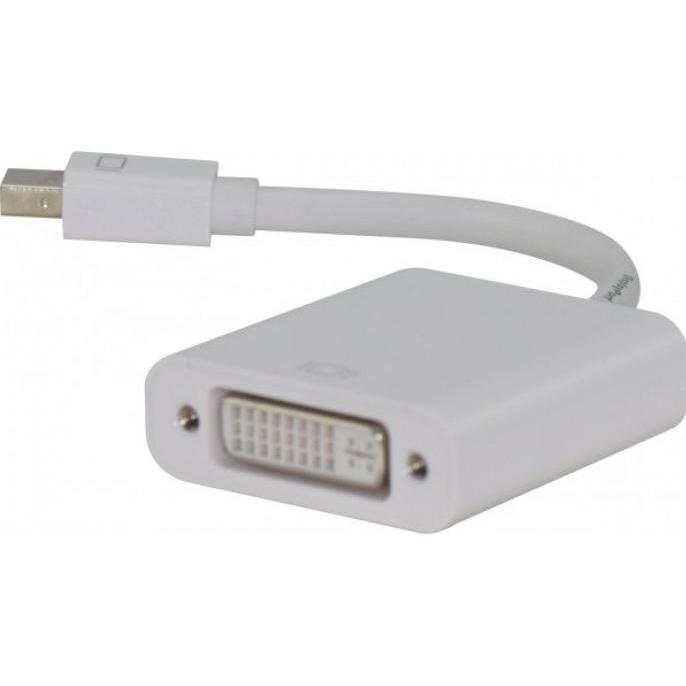Exertis Connect Convertitore da Mini DisplayPort a DVI-D, attivo, 0,1 m (Mini DP, 9 cm), Adattatore dati + video, Bianco